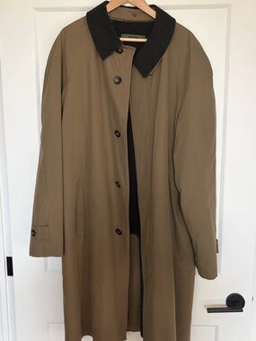 Strellson tan coat with black wool lining